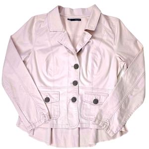 Maurices light pink ruffle back jacket